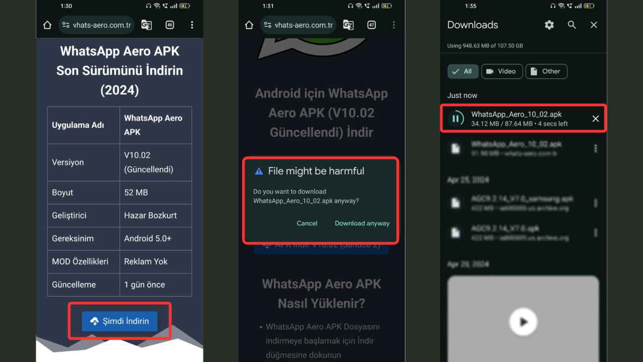 WhatsApp Aero APK'sını indirin