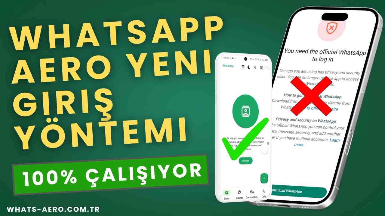 WhatsApp Aero Yeni Giriş Yöntemi